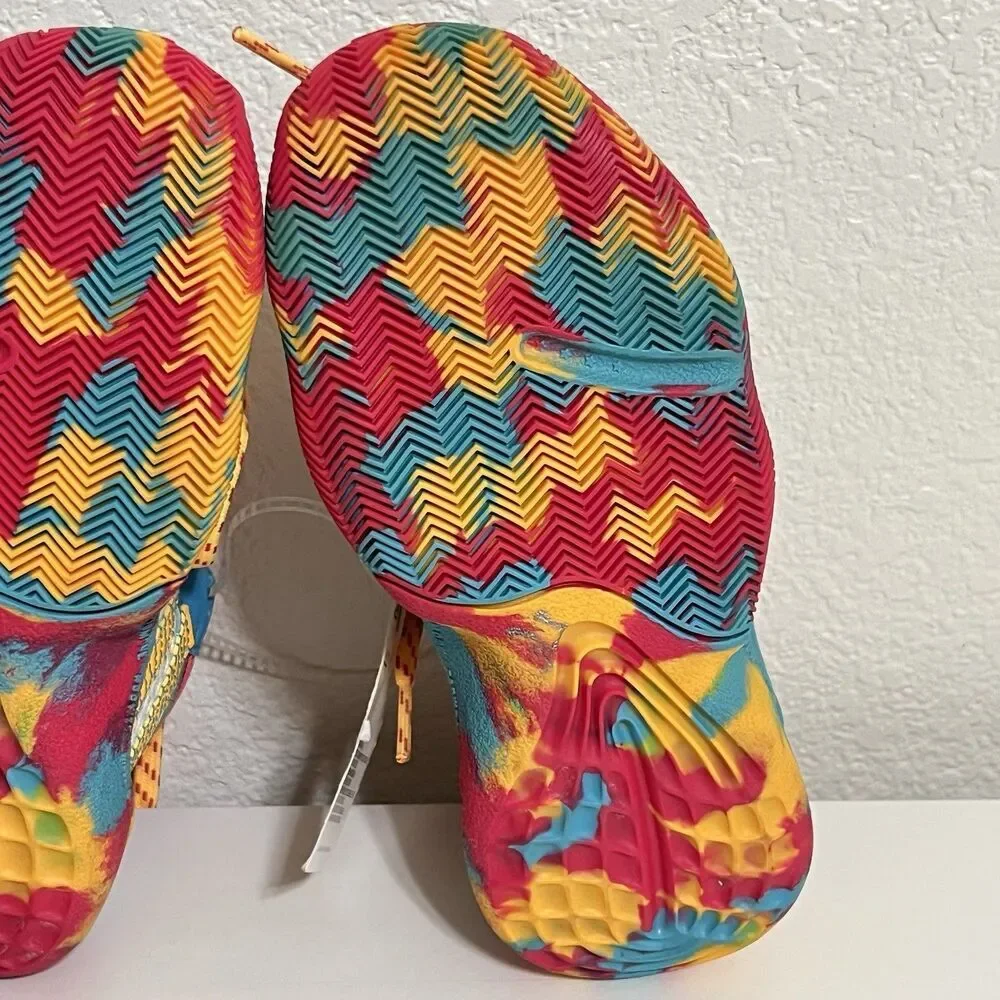 Adidas Harden Stepback C Basketball Shoes FX7227 Cyan Solar Gold Toddler Size 12